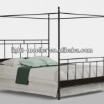 morden black metal bed