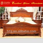 American antique wooden designs luxury furniture king size bed 052232