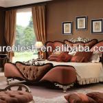 AK-7073 antique luxury wooden bedroom furniture set