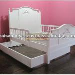 Indonesia Furniture-Children Bed with Rolling Bed underneath