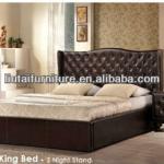 Morden soft leather sleeping bed frame