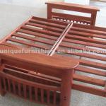 Wooden folding futon frame, solid wood sofa bed