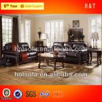 China antique style furniture leather sofa, new design living room furniture couch