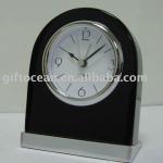 analog wooden hotel clock,eletroplated metal base hotel alarm clock-AJ001-04