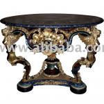 European Style Antique Plywood Wooden Inlaid French Table