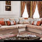 USA style corner classical sofa fabric sectional wooden sofa