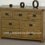 Rustic Solid Oak Chest Of 7 Drawers