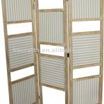 Natural folding wood screen /handmade room divider-HX12-393