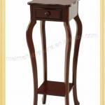 Wooden vase stand with drawer and shelf-cherry