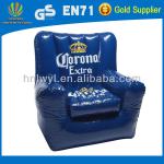 Summer hot sale pvc inflatable cooler sofa with cup holder inflatable cooler chair