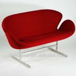 Arne Jocabsen 2 seater swan chair sofa fiberglass material chair-H5011