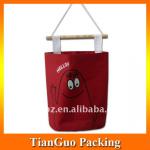 High quality hanging red storage box make with non-woven