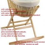 baby basket wood wooden stands rocker folding stand for moes baskets wicker baskets-XY-WS 003