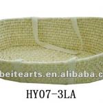 portable handmade woven baby basket