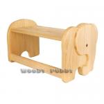 Kids Wood Desk Pine Elephant