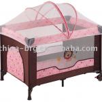 baby play yard with butterfly mosquito net