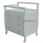 New Zealand pine sleigh changing table