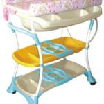 .baby changing bath with 2-side barriers and locking wheels