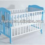 baby crib, 3 in 1 wood baby cot, with mosquito net and castors-ET319