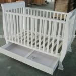 Sleigh pine wood baby crib /Baby bed