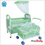 Stainless steel New Born Baby Bed with wheels Baby Cot Bed Prices-9888 Baby Bed