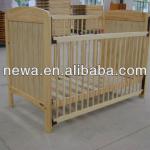 simple solid wooden baby crib