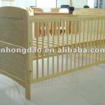 Wooden baby crib