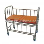 stainless steel metal toddler bed with wheels-K024200