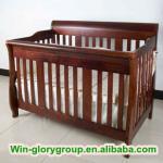 New design solid wooden baby crib