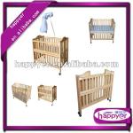 wood foldable baby crib 802A