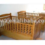 pine wood baby crib in well quality