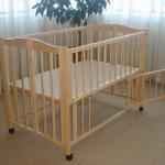wood folding baby cot-JMBB1003