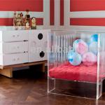 wholesale modern clear acrylic Baby Crib,Lucite baby cradle from china factory
