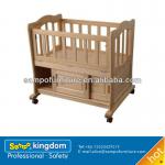 wooden baby cot/baby crib with storage