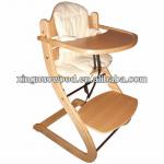 Wooden baby high chair