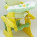 Plastic Baby High Chair,cheap baby chair,with double dinner plate.-HC-123