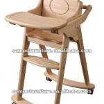 wooden baby high chair