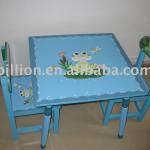 wooden children furniture table and chair set