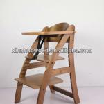 Wooden baby high chair