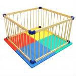 Wooden baby playpens