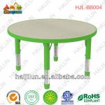 Wholesale First Class Colorful Kindergarden Wave Square Dining-table&amp; Study Table for Four Kids Nursery Furniture Prices