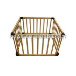 4 Pieces wood baby playpen