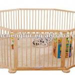 Popular wooden baby playpen with gate