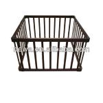 4 Pieces brown color wood playpen-