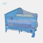 Folding Baby Travel Cot with Canopy &amp; Mosquito Net-LBB-PD101