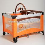 110*70 baby travel cot with toy bar