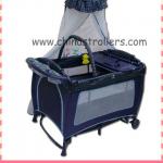 baby playpen with hanging up mosquito net-OB819