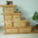 STEP CABINET, NATURAL BAMBOO CABINET