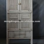 Chinese antique furniture Tall white Bamboo Cabinet