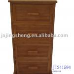 Bamboo cupboard table with four storage drawers in bedroom-JI241594